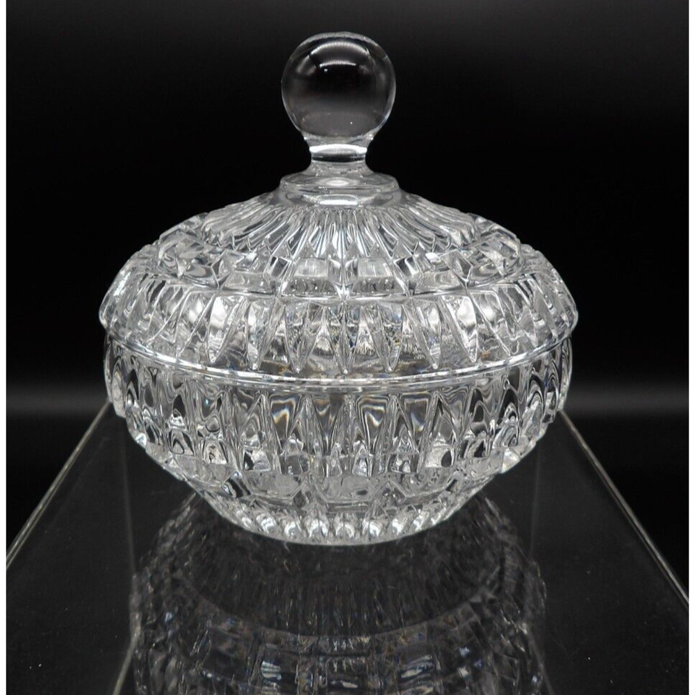 Vintage Crystal D’Adriana European Collection Lead Crystal Candy Dish Lid 80s